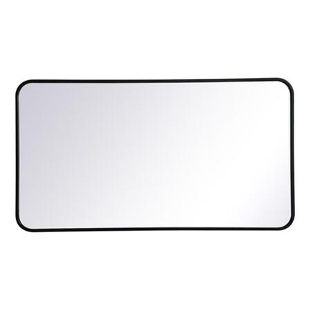 DOBA-BNT 22 x 40 in. Soft Corner Metal Rectangular Mirror, Black SA2955654